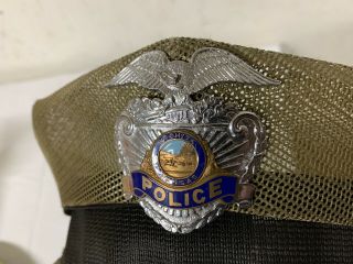 Vintage Obsolete Wichita Kansas Police Cap Hat with Full Size Badge - Law Dog 3