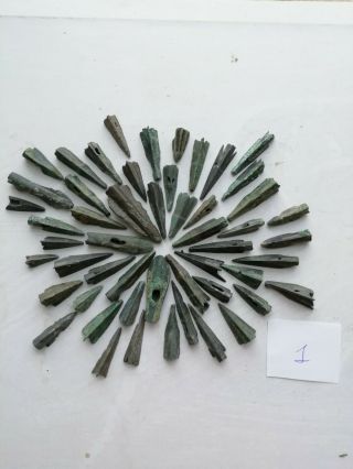 Ancient Arrowheads Bronze.  50 Psc.  Rare № 1