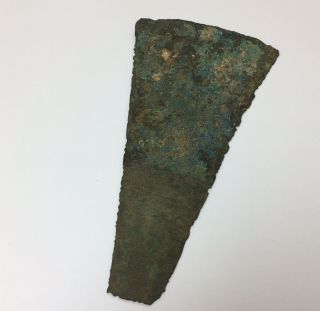 Metal Detecting Find Early Bronze Thin Axe Head Bronze Age 11.  5cm Long