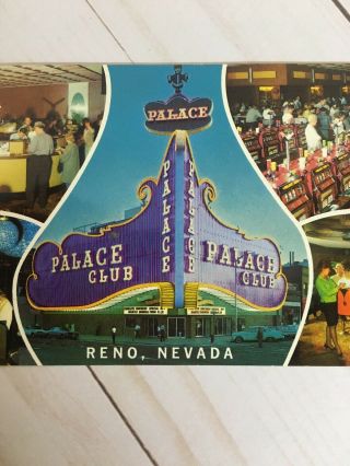 Vintage Oversized Postcard Palace Club Reno,  Nevada Color Photo Card 3