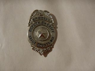 Vintage Obsolete Special Deputy Sheriff Grant County Wisconsin Wi Badge