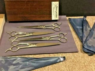 Vintage - 4 - Nos - Oster Pet Grooming Scissors 8 " 1/2 Pro Shears W/box Cat 928 - 34