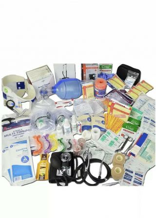Lightning X Deluxe Stocked Medical Ems First Aid Responder Trauma Emt Fill Kit C
