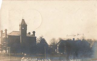 Vintage 1908 Rppc Postcard Scio College Ladies Hall Ohio Foster Real Photo