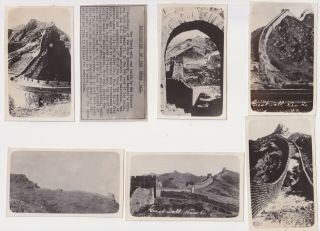 7 X China The Great Wall Of China Hms CuraÇao Vintage Photographs 1933