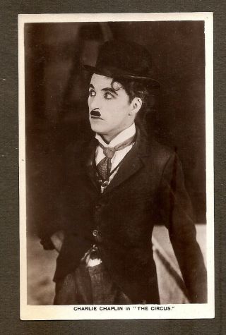 Charlie Chaplin Postcard Vintage 1930s Real Photo Picturegoer Card The Circus