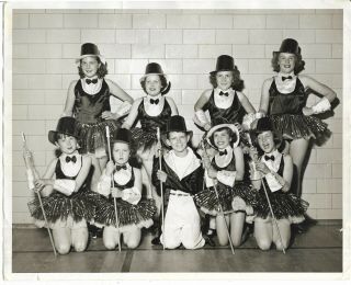 Vintage Photo Kids Girls Boy Tap Dancers Dancing