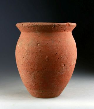 Early Roman Red Terracotta Pottery Jug,  1st Cent Bc - 2nd Cent Ad