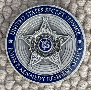 Us Secret Service Jfk Resident Office Usss Challange Coin 1 3/4”