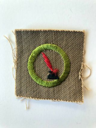 Journalism Type A 1920 - 1933 Square Merit Badge Boy Scout patch Insignia 2