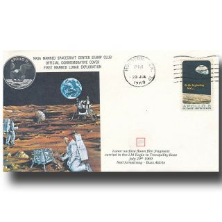 Apollo 11 Lunar Surface Flown Film Fragment Cover - 12i508