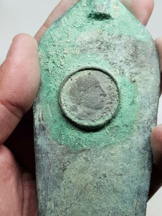Extremely Rare Ancient Luristan Bronze Sword Dagger Emperor Seal.  635 Gr.  330 Mm