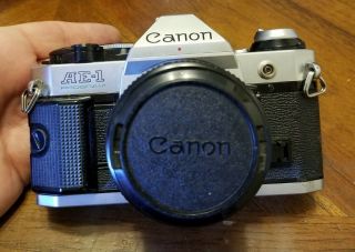 Vtg Canon Ae - 1 Program 35mm Film Camera W/canon Fd 50mm 1:1.  8 Lens Estate