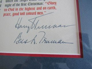 President Harry Truman White House Gift 1950 Framed Christmas Gift Print 2