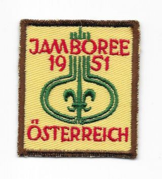 1951 7th World Jamboree Mondial Osterreich Austria Patch Boy Scouts Of America