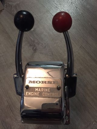 Vintage Morse Marine Engine Control Dual Lever Boat Throttle