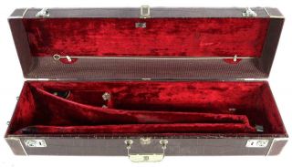 Vintage H.  N.  White King 2b Trombone T - Bone Red Alligator Hardshell Case