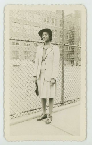 Young Gifted & Black African American Pretty Young Woman Snapshot Found Photo