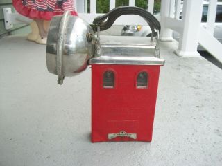Rare Vintage Koehler Wheat Fire Engine Miners Flashlight Light 4 Volt Battery