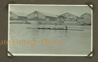 Postcard Size Photos Shanghai Rowing Club Etc China Vintage Album Pages C.  1928