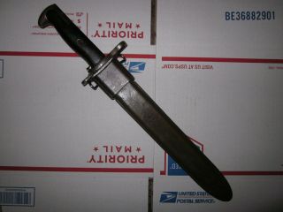 Vintage Wwii Us Army M1 Garand Bayonet W/ Scabbard Made By Afh