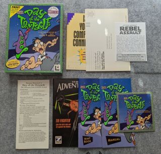 Maniac Mansion Day Of The Tentacle Ibm Pc Dos Lucasarts Vintage Computer Game