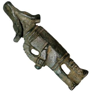 Very Rare Ancient Roman Gladiator Bronze Fibula Brooch Circa 100 - 200 Ad