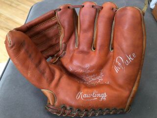 Vintage Signed Duke Snider Model Rawlings G590 Brooklyn Dodgers Baseball Glove
