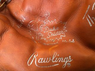 Vintage Signed Duke Snider model Rawlings G590 Brooklyn Dodgers baseball Glove 2