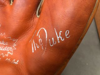 Vintage Signed Duke Snider model Rawlings G590 Brooklyn Dodgers baseball Glove 3