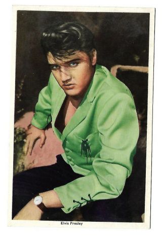 Elvis Presley Vintage Color Belgian Gum Photo Postcard