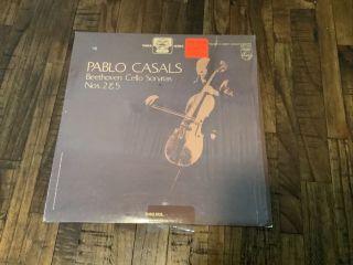 Pablo Casals Lp Beethoven Cello Sonatas Nos.  2 &5.  World Series (phillips) Phc 9099
