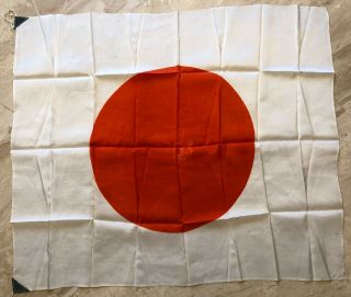 Wwii Japanese Army Rising Sun Meatball Silk Flag Vet Pick Up 30 " X 26”