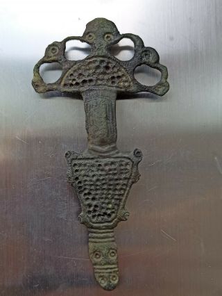 Ancient Bronze Zoomorphic Fibula 7 - 8 Century 3
