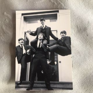 The Beatles Postcard Black And White Vintage Abbey Road Group Photo Poster Art