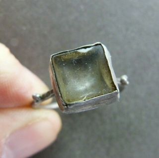 French 16th Century Renaissance Silver Ring With Rock Crystal