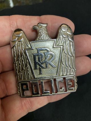 Obsolete Metal Police Patrolman Badge Pennsylvania Railroad Railway Vintage
