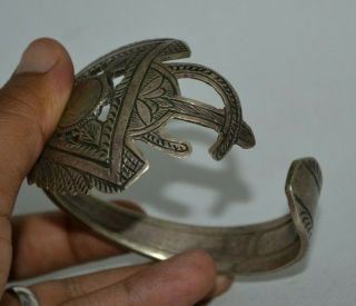 Rare Ancient Viking Era Heavy Silver Ancient Bracelet 800 - 1200 Ad Authentic