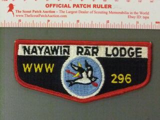 Boy Scout Oa 296 Nayawin Rar Flap 4208jj