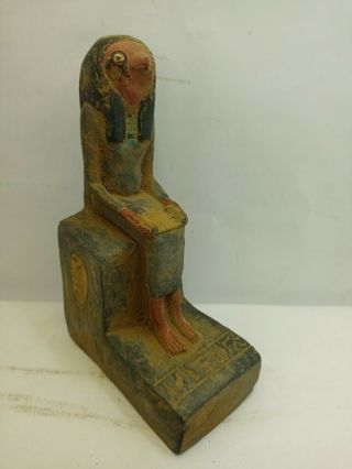 Rare Ancient Egyptian Horus Sit Statue 1398 - 1251 Bc