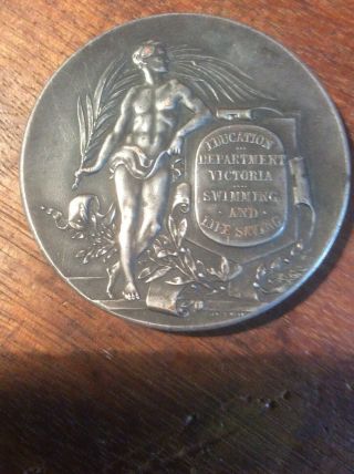 Education Department Of Victoria Swimming And Lifesaving Medallion 1923