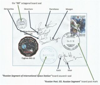 Space mail flown cover /Cygnus NG - 12/ NASA/ astronaut autograph 2