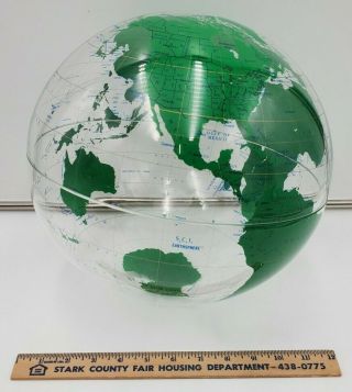 Vintage 1986 Spherical Concepts Inc.  S.  C.  I.  Earthsphere 12 " Acrylic Globe Rare