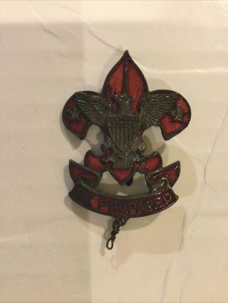 Older Red Enamel Assistant Scoutmaster 1st Class Large Pin
