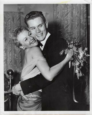 Mary Martin And Son Larry Hagman,  Long Before He Was Jr Ewing.  1951 Photo
