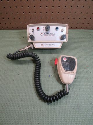 Vintage Motorola Motrac Control Head,  Mic Adam 12 Police Fire Dragnet 2 - Way