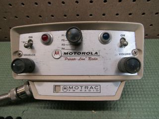 Vintage Motorola Motrac Control Head,  Mic Adam 12 Police Fire Dragnet 2 - Way 2