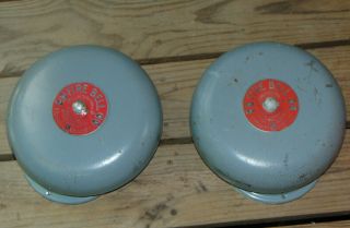 2 Industrial Fire Bells Edwards Vibrating Adaptabel Model 325 10 " Gong 6vac