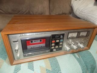 Teac Cx - 650r Vintage Stereo Cassette Deck (need Belt) Very Wood