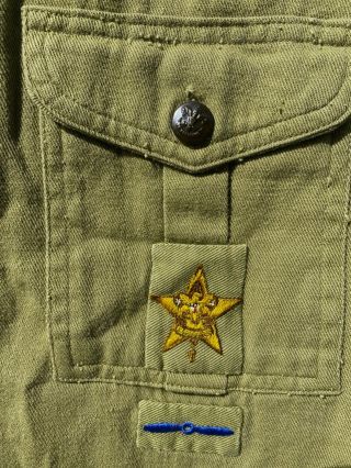 Vintage 1940 ' s Boy Scout Long Sleeve heavy Shirt 2